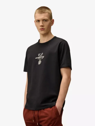 C. P. Company polo & tshirt 18cmts109a-110301w Blauw