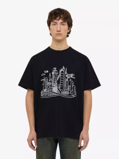 Flâneur Flâneur T-shirt Metropolis - Zwart