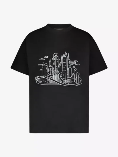 Flâneur Flâneur T-shirt Metropolis - Zwart