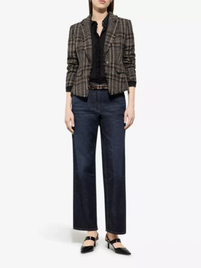 Luisa Cerano Karo-Ein-Knopf-Blazer