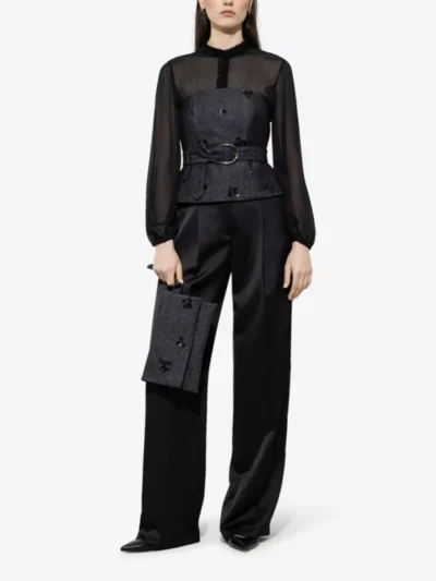 Luisa Cerano Wideleg-Pants mit Bundfalte
