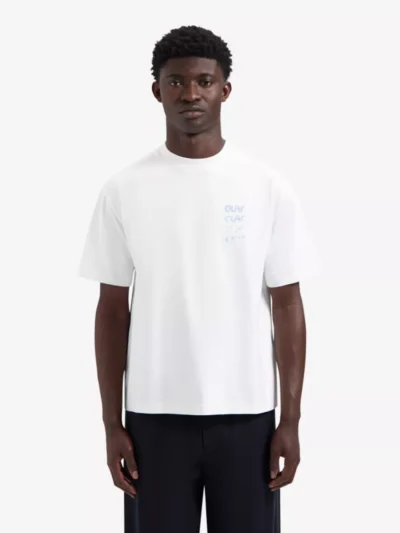 Olaf Olaf polo & tshirt Spray graphic tee Wit