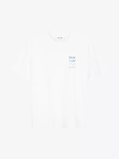 Olaf Olaf polo & tshirt Spray graphic tee Wit