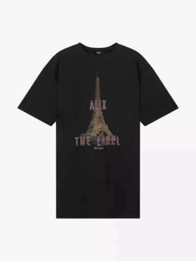 Alix The Label Alix The Label Tshirt jurk - Antraciet