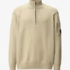 C.P. Company C.P. Company Halfzip gebreid - Lichtgrijs