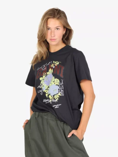 Ganni Ganni T-shirt - Donkergrijs