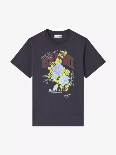 Ganni Ganni T-shirt - Donkergrijs