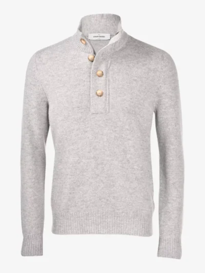Gran Sasso Gran Sasso Mock zip met knoop - Grijs