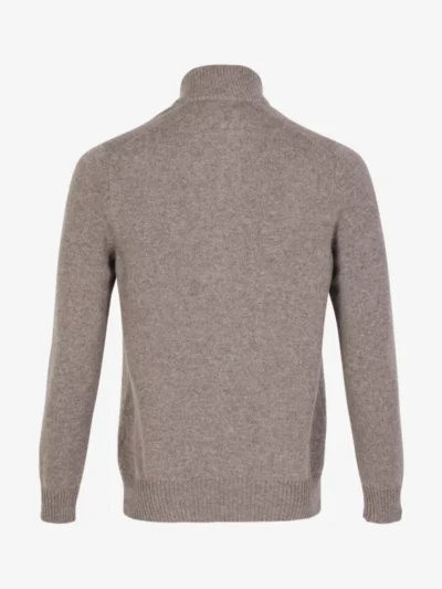 Gran Sasso Gran Sasso Mock zip met knoop - Taupe