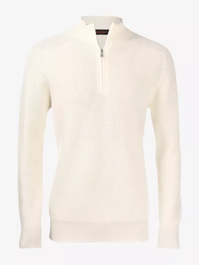 Gran Sasso Gran Sasso Trui halfzip - Ecru