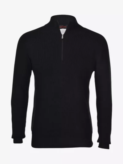 Gran Sasso Gran Sasso Trui halfzip - Zwart