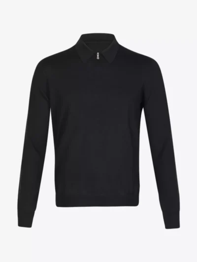 Gran Sasso Gran Sasso Polo zip - Zwart