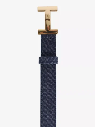 Leather Company Leather Company Ceintuur - Denimblauw