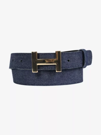 Leather Company Leather Company Ceintuur - Denimblauw