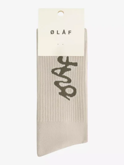 Olaf Olaf Signature Logo Socks - Beige