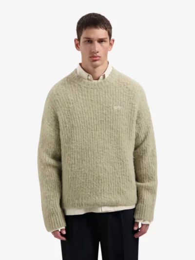 Olaf Olaf Hairy Knitted Crewneck - Ecru