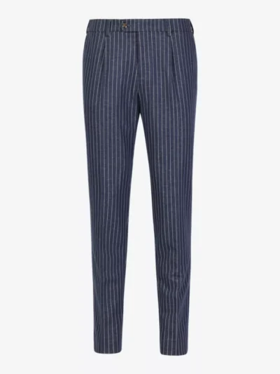 Seven Dials Seven Dials chino stripe mix and match - Donkerblauw