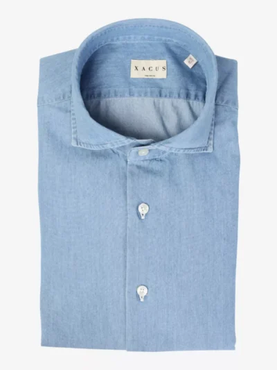 Xacus Xacus Shirt Denim - Lichtblauw
