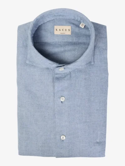 Xacus Xacus Shirt Flannel - Middelblauw