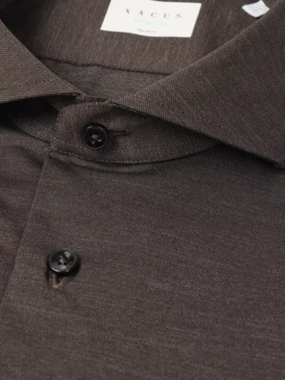 Xacus Xacus Active Dress Shirt - Donkerbruin