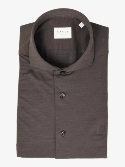 Xacus Xacus Active Dress Shirt - Donkerbruin