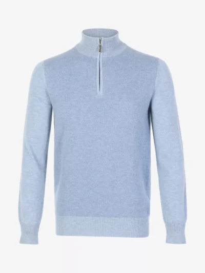 Doriani Doriani Trui halfzip - Lichtblauw