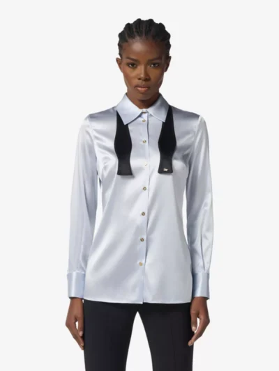 Elisabetta Franchi Elisabetta Franchi Blouse - Lichtblauw