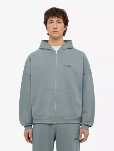 Flâneur Flâneur Sweat Zip - Middelgrijs