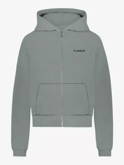 Flâneur Flâneur Sweat Zip - Middelgrijs