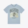 Ganni Ganni T-shirt km - Lichtblauw