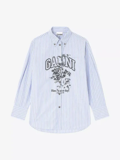 Ganni Ganni Blouse - Lichtblauw