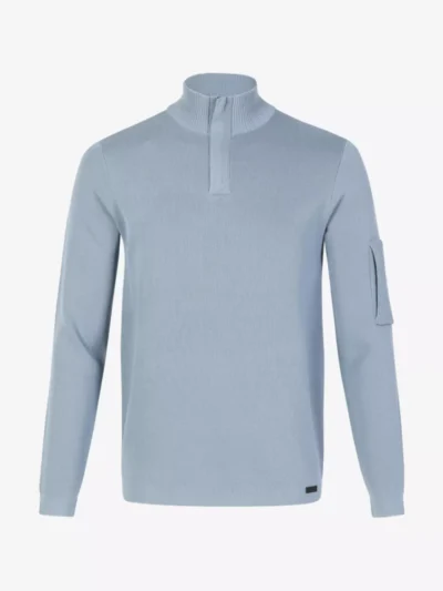 Genti Genti Trui halfzip - Lichtblauw