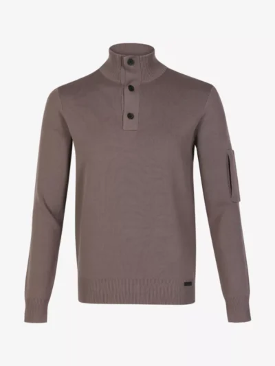 Genti Genti Trui 3-button - Taupe