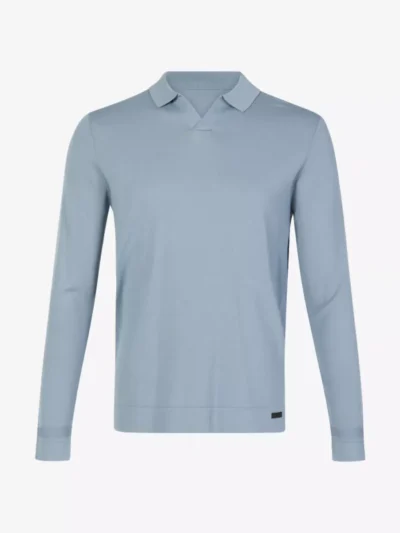 Genti Genti Trui halfzip - Lichtblauw