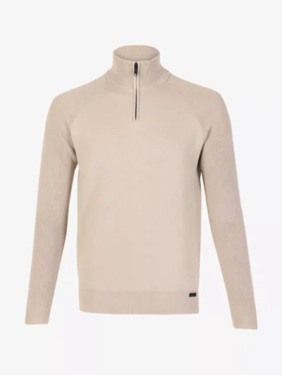 Genti Genti Trui halfzip - Beige