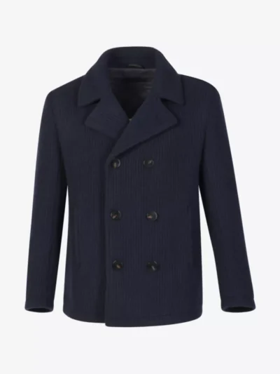 Gimo's Gimo's Jack gebreid dubble breasted - Donkerblauw