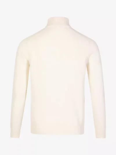 Gran Sasso Gran Sasso Mock zip met knoop - Ecru