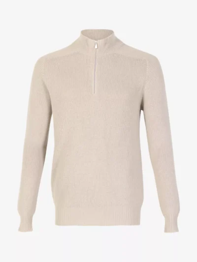 Gran Sasso Gran Sasso Trui halfzip - Beige