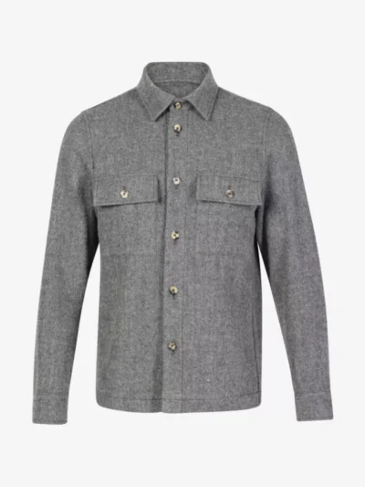Jacob Cohen Jacob Cohen Overshirt wol - Middelgrijs