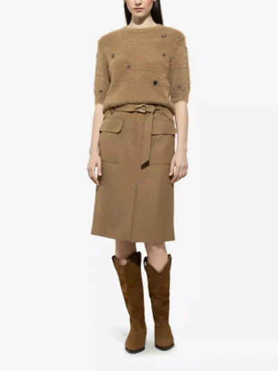 Luisa Cerano Luisa Cerano Kurzarm-Pullover mit Steinen - **01