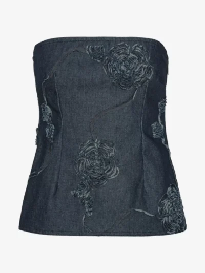Rotate Rotate Top - Denimblauw