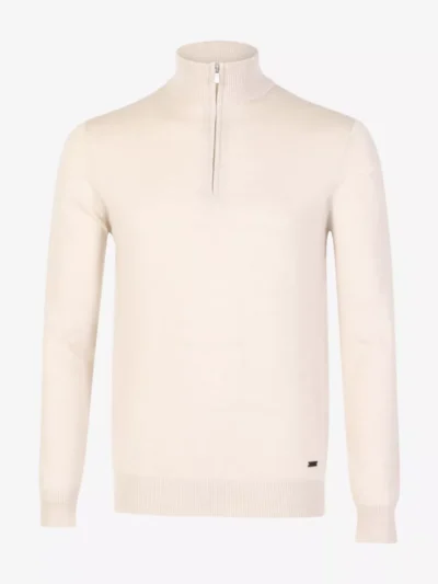 Seven Dials Seven Dials Trui Halfzip - Beige