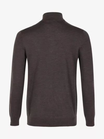 Seven Dials Seven Dials Trui Halfzip - Donkerbruin