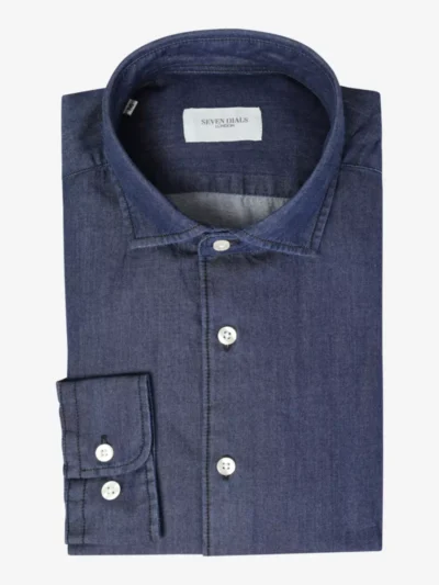 Seven Dials Seven Dials Shirt denim - Donkerblauw
