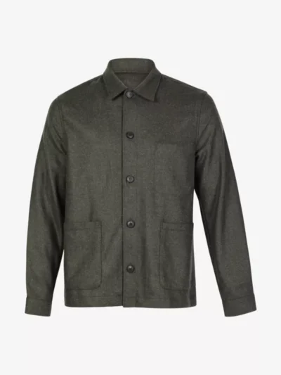 Sunspel Sunspel Overshirt - Donkergroen