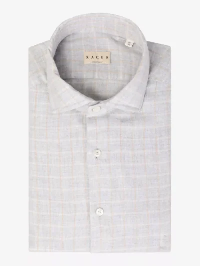 Xacus Xacus Flannel Shirt - Lichtgrijs