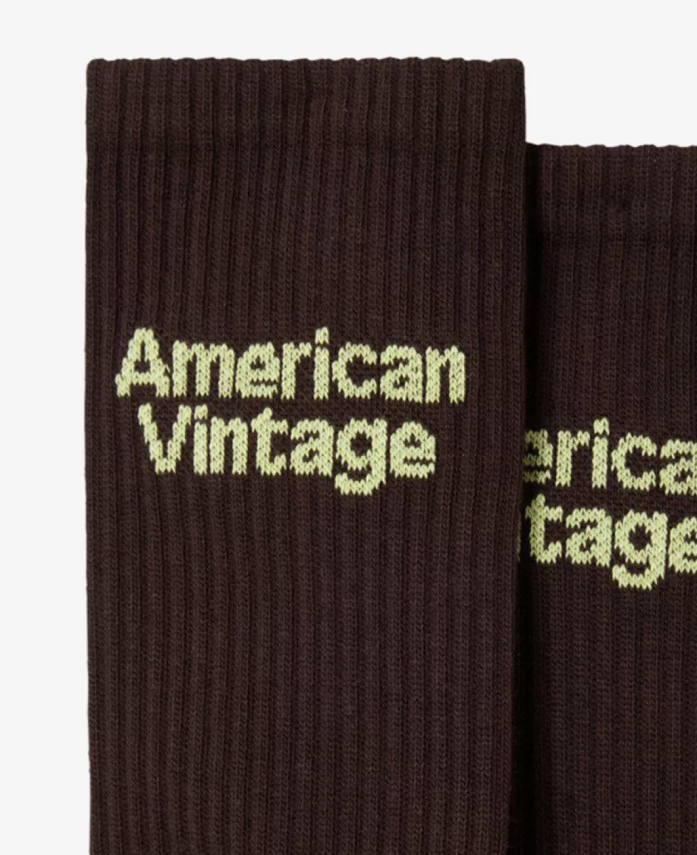 American vintage Sokken - Donkerbruin 2 American vintage American vintage Sokken - Donkerbruin