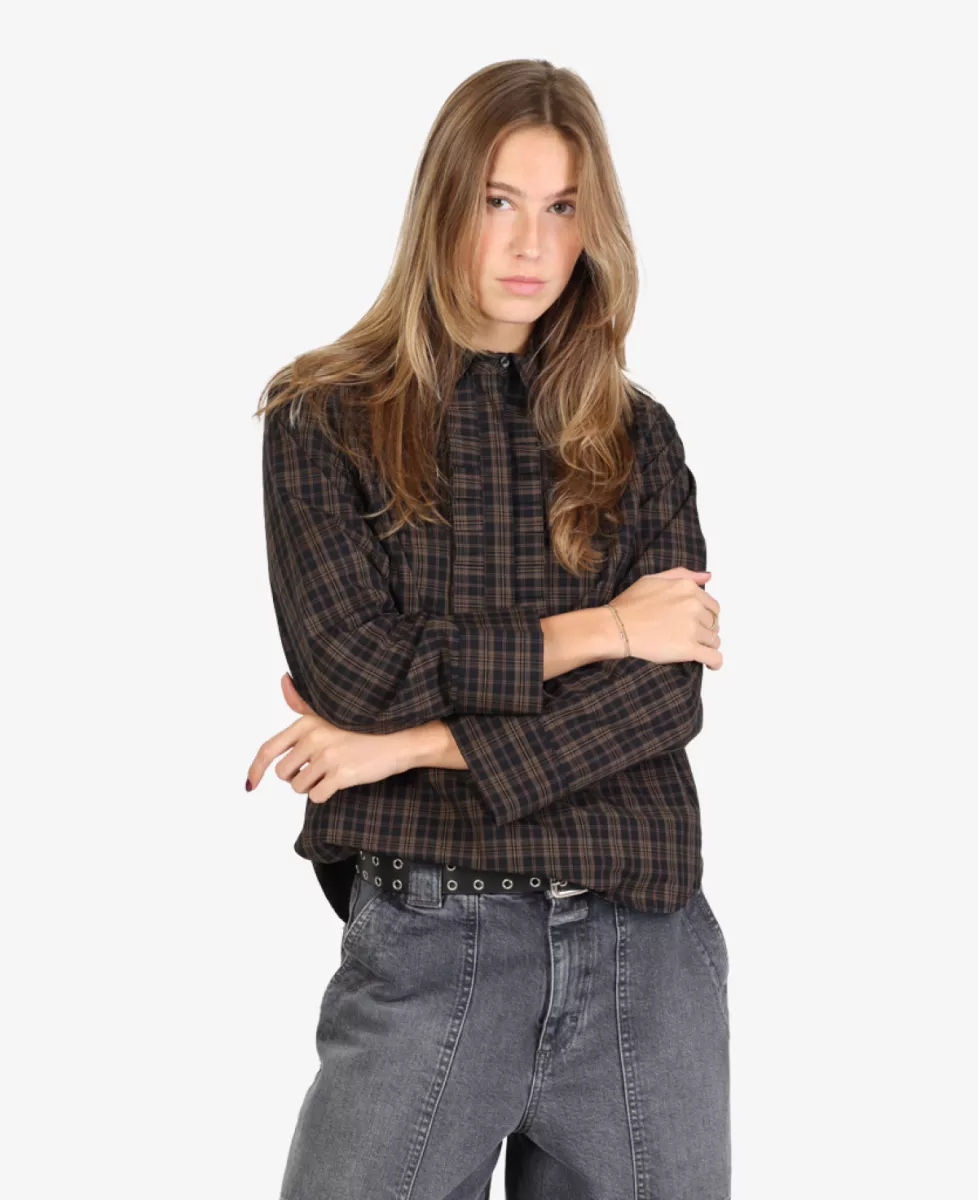 co'couture Blouse - Donkerbruin 2 co'couture co'couture Blouse - Donkerbruin