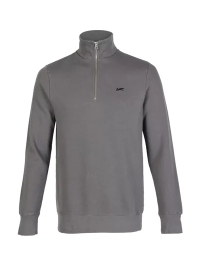 Denham Denham SCISSOR HALF ZIP GDBS - Middelgrijs