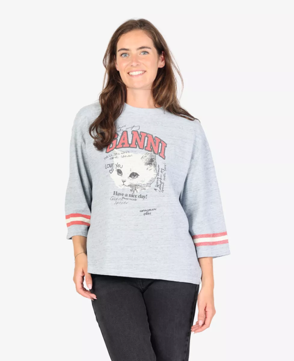 Ganni T-shirt - Lichtblauw 2 Ganni Ganni T-shirt - Lichtblauw